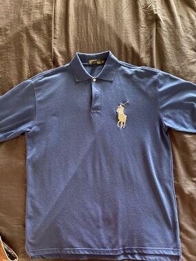 Polo by Ralph Lauren Royal Blue Classic Polo with Silver Big Pony Logo Size XL